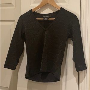 vintage 90s SPARKLY v-neck top